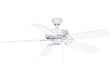  AM-USA-WH-52 - America 3-speed ceiling fan in gloss white finish with 52" white blades. Assembled in USA.