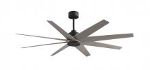  AN-BK-BN-64 - Ariella 8-blade ceiling fan in Matte Black and Brushed Nickel blades