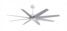  AN-MWH-BW-64 - Ariella 8-blade ceiling fan in Matte White and Barn Wood Tone blades