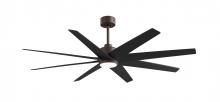  ANLK-TB-BK-64 - Ariella 8-blade ceiling fan in Textured Bronze and Matte Black blades