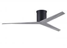  EKH-BK-BW - Eliza-H 3-blade ceiling mount paddle fan in Matte Black finish with barn wood ABS blades.