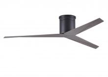  EKH-BK-OO - Eliza-H 3-blade ceiling mount paddle fan in Matte Black finish with old oak ABS blades.