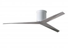  EKH-WH-BW - Eliza-H 3-blade ceiling mount paddle fan in Gloss White finish with barn wood ABS blades.