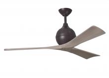  IR3-TB-GA-52 - Irene-3 three-blade paddle fan in Textured Bronze finish with 52" gray ash tone blades.