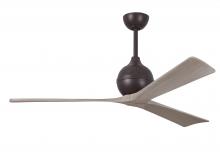  IR3-TB-GA-60 - Irene-3 three-blade paddle fan in Textured Bronze finish with 60" gray ash tone blades.