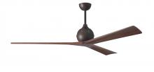  IR3-TB-WA-72 - Irene-3 three-blade paddle fan in Textured Bronze finish with 72” solid walnut tone blades.