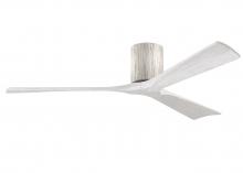  IR3H-BW-MWH-60 - Irene-3H three-blade flush mount paddle fan in Barn Wood finish with 60” solid matte white wood