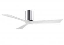  IR3H-CR-MWH-52 - Irene-3H three-blade flush mount paddle fan in Polished Chrome finish with 52” solid matte white