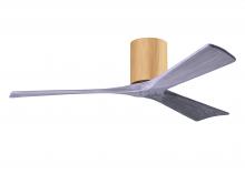  IR3H-LM-BW-52 - Irene-3H three-blade flush mount paddle fan in Light Maple finish with 52” Barn Wood tone blades