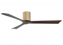  IR3H-LM-WA-60 - Irene-3H three-blade flush mount paddle fan in Light Maple finish with 60” Walnut tone blades. 