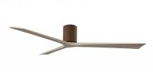  IR3H-WN-GA-72 - Irene-3H three-blade flush mount paddle fan in Walnut finish with 72” Gray Ash tone blades. 