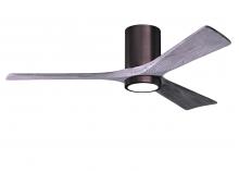  IR3HLK-BB-BW-52 - Irene-3HLK three-blade flush mount paddle fan in Brushed Bronze finish with 52” solid barn wood