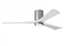  IR3HLK-BN-MWH-60 - Irene-3HLK three-blade flush mount paddle fan in Brushed Nickel finish with 60” solid matte whit
