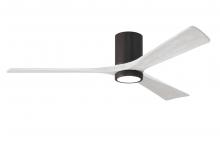  IR3HLK-TB-MWH-60 - Irene-3HLK three-blade flush mount paddle fan in Textured Bronze finish with 60” solid matte whi