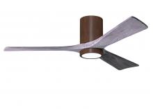  IR3HLK-WN-BW-52 - Irene-3HLK three-blade flush mount paddle fan in Walnut finish with 52” solid barn wood tone bla
