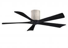  IR5H-BW-BK-52 - Irene-5H five-blade flush mount paddle fan in Barn Wood finish with 52” solid matte black wood b