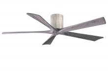  IR5H-BW-BW-60 - Irene-5H five-blade flush mount paddle fan in Barn Wood finish with 60” solid barn wood tone bla