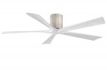  IR5H-BW-MWH-60 - Irene-5H five-blade flush mount paddle fan in Barn Wood finish with 60” solid matte white wood b