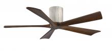  IR5H-BW-WA-52 - Irene-5H five-blade flush mount paddle fan in Barn Wood finish with 52” solid walnut tone blades