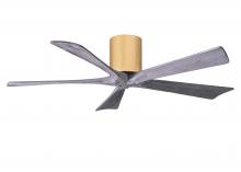  IR5H-LM-BW-52 - Irene-5H three-blade flush mount paddle fan in Light Maple finish with 52” Barn Wood tone blades