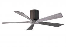  IR5H-TB-BW-52 - Irene-5H five-blade flush mount paddle fan in Textured Bronze finish with 52” solid barn wood to