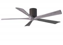 IR5H-TB-BW-60 - Irene-5H five-blade flush mount paddle fan in Textured Bronze finish with 60” solid barn wood to