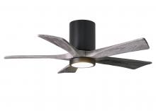  IR5HLK-BK-BW-42 - IR5HLK five-blade flush mount paddle fan in Matte Black finish with 42” solid barn wood tone bla