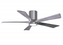  IR5HLK-BP-BW-52 - IR5HLK five-blade flush mount paddle fan in Brushed Pewter finish with 52” Barn Wood blades and