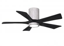  IR5HLK-BW-BK-42 - IR5HLK five-blade flush mount paddle fan in Barn Wood finish with 42” solid matte black wood bla