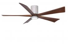  IR5HLK-BW-WA-60 - IR5HLK five-blade flush mount paddle fan in Barn Wood finish with 60” solid walnut tone blades a