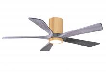  IR5HLK-LM-BW-52 - IR5HLK five-blade flush mount paddle fan in Light Maple finish with 52” Barn Wood blades and int