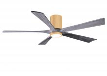  IR5HLK-LM-BW-60 - IR5HLK five-blade flush mount paddle fan in Light Maple finish with 60” Barn Wood blades and int