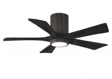  IR5HLK-TB-BK-42 - IR5HLK five-blade flush mount paddle fan in Textured Bronze finish with 42” solid matte black wo