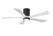  IR5HLK-TB-MWH-52 - IR5HLK five-blade flush mount paddle fan in Textured Bronze finish with 52” solid matte white wo