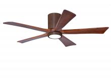  IR5HLK-WN-WA-52 - IR5HLK five-blade flush mount paddle fan in Walnut finish with 52” solid walnut tone blades and