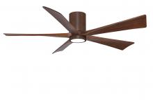  IR5HLK-WN-WA-60 - IR5HLK five-blade flush mount paddle fan in Walnut finish with 60” solid walnut tone blades and