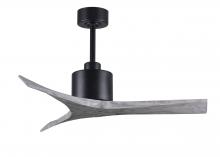  MW-BK-BW-42 - Mollywood 6-speed contemporary ceiling fan in Matte Black finish with 42” solid barn wood tone b