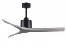  MW-BK-BW-52 - Mollywood 6-speed contemporary ceiling fan in Matte Black finish with 52” solid barn wood tone b