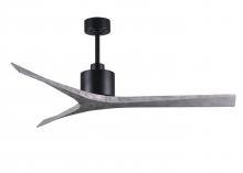  MW-BK-BW-60 - Mollywood 6-speed contemporary ceiling fan in Matte Black finish with 60” solid barn wood tone b