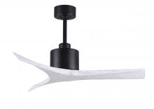  MW-BK-MWH-42 - Mollywood 6-speed contemporary ceiling fan in Matte Black finish with 42” solid matte white wood