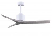  MW-MWH-BW-52 - Mollywood 6-speed contemporary ceiling fan in Matte White finish with 52” solid barn wood tone b