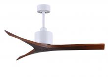  MW-MWH-WA-52 - Mollywood 6-speed contemporary ceiling fan in Matte White finish with 52” solid walnut tone blad