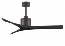  MW-TB-BK-52 - Mollywood 6-speed contemporary ceiling fan in Textured Bronze finish with 52” solid matte black