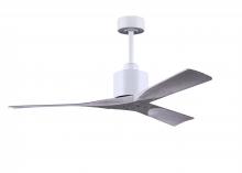  NK-MWH-BW-52 - Nan 6-speed ceiling fan in Matte White finish with 52” solid barn wood tone wood blades