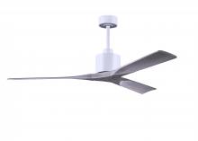  NK-MWH-BW-60 - Nan 6-speed ceiling fan in Matte White finish with 60” solid barn wood tone wood blades