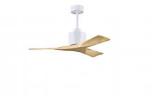  NK-MWH-LM-42 - Nan 6-speed ceiling fan in Matte White finish with 42” solid light maple tone wood blades