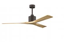 NK-TB-LM-60 - Nan 6-speed ceiling fan in Textured Bronze finish with 60” solid light maple tone wood blades