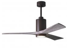  PA3-TB-BW-52 - Patricia-3 three-blade ceiling fan in Textured Bronze finish with 52” solid barn wood tone blade