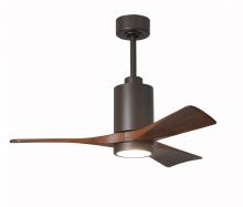  PA3-TB-WA-42 - Patricia-3 three-blade ceiling fan in Textured Bronze finish with 42” solid walnut tone blades a
