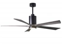  PA5-BK-BW-60 - Patricia-5 five-blade ceiling fan in Matte Black finish with 60” solid barn wood tone blades and
